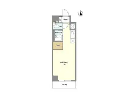 プレミアステージ芝公園II(ワンルーム/6階)の間取り写真