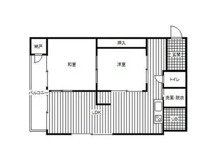 前川ビル(2LDK/5階)の間取り写真