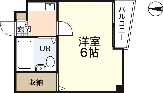 中央二反田ビル(1K/2階)の間取り写真