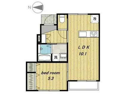 ブリランテ(1LDK/1階)の間取り写真