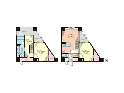 池袋ウエストガーデン(2SLDK/7階)の間取り写真