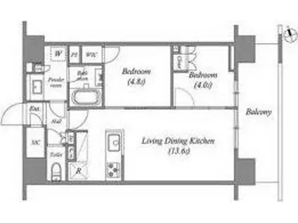 NIDO南千住(2LDK/10階)の間取り写真