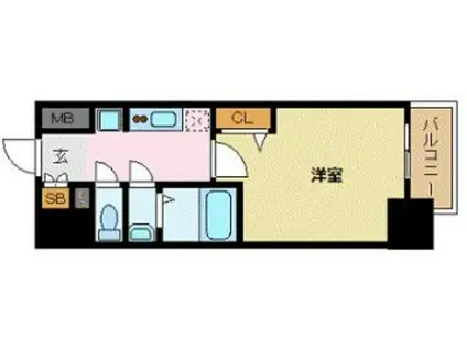 プレサンス丸の内アデル(1K/10階)の間取り写真