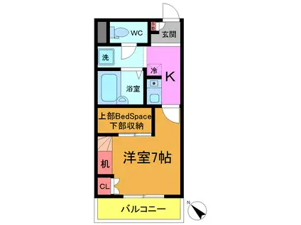 プロトンIII(1K/1階)の間取り写真