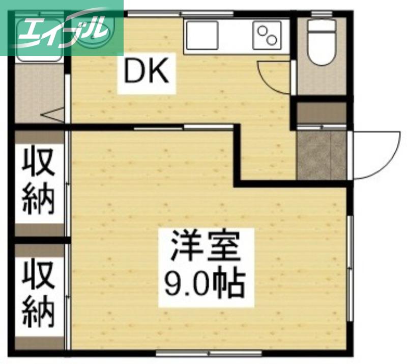 コーポコニー(1DK/1階)の間取り写真