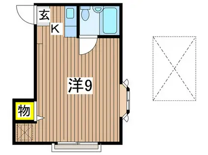 シーコーポ(ワンルーム/2階)の間取り写真
