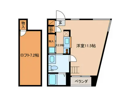 ヌーヴェルONE(ワンルーム/1階)の間取り写真