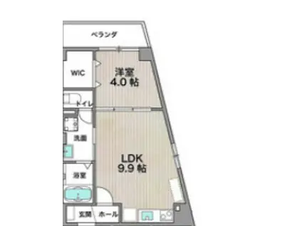 アルカンシェルコート緑橋(1LDK/3階)の間取り写真