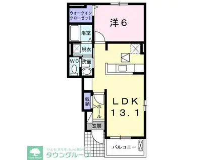 コリナ・ヴェルデII(1LDK/1階)の間取り写真