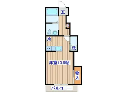 IIE SAINT-LOUIS I(1K/1階)の間取り写真