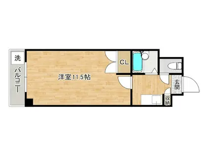 ロイヤルリージェント(1K/14階)の間取り写真