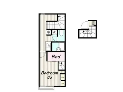 レオパレスFINE2(1K/2階)の間取り写真