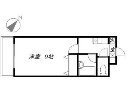 アザレア安藤(1K/1階)の間取り写真