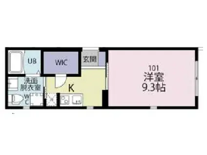 MS SQUARE(1K/1階)の間取り写真