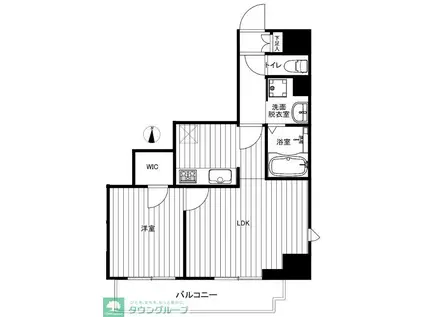 パレスシンシア江東橋(1LDK/12階)の間取り写真