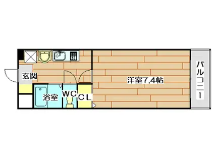 フィオーレ南平台(1K/3階)の間取り写真