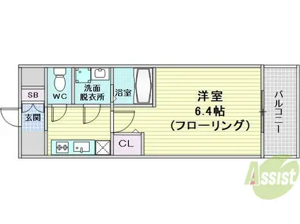 コンフォリア江坂広芝町(1K/10階)の間取り写真