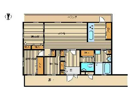 プリムローズ(3LDK/4階)の間取り写真