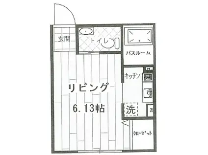 モデュロール桜台(ワンルーム/1階)の間取り写真