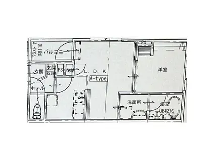 中岡崎AP(1LDK/3階)の間取り写真