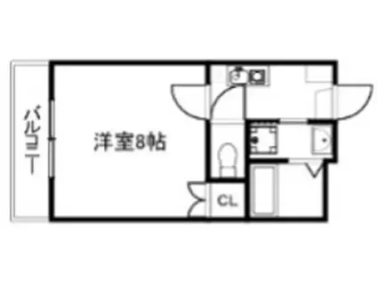 CASA YAMABUN II(1K/4階)の間取り写真