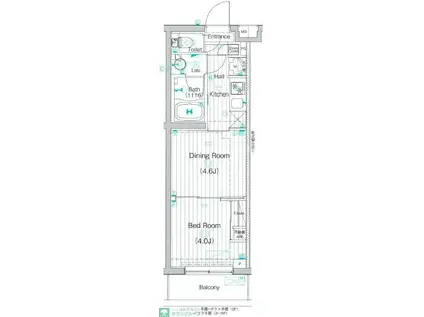 ガーラ・ステーション川崎久地(1DK/1階)の間取り写真
