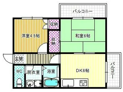 エトワールすみいち(2DK/2階)の間取り写真