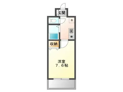 びいII植田(1K/4階)の間取り写真