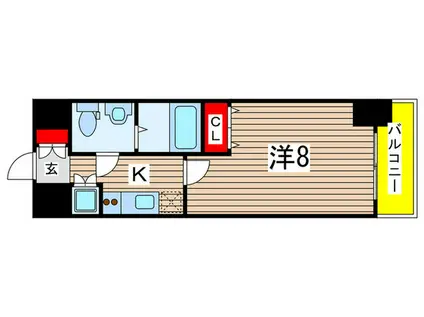 KDX千葉中央レジデンス(1K/12階)の間取り写真