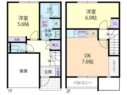 ALTAIR VII (2DK/1階)の間取り写真