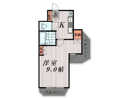 アイル阿佐ヶ谷弐番館(1K/3階)の間取り写真