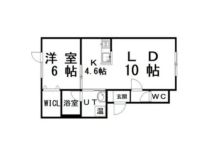 FREEDOM V(1LDK/1階)の間取り写真