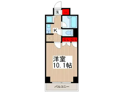 プライムコート成増(1K/5階)の間取り写真