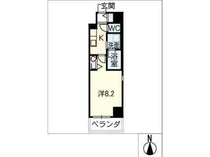 MELIV刈谷(1K/2階)の間取り写真