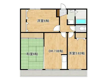 ルーチェ・カサグランデ(3DK/2階)の間取り写真