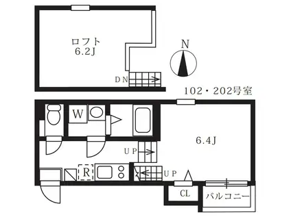 プレミアムハウスケイ(1K/1階)の間取り写真