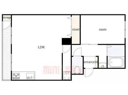 垂水農住団地2号棟(1LDK/2階)の間取り写真