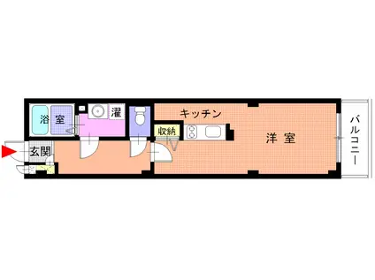 FINE WEATHER ANNEX(ワンルーム/3階)の間取り写真