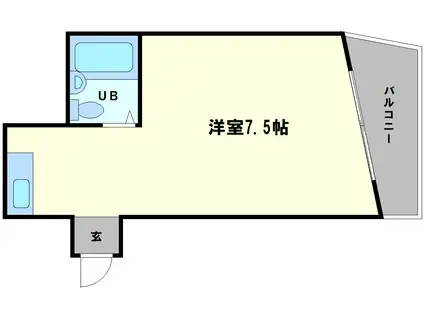 サンピアユタカ(ワンルーム/4階)の間取り写真