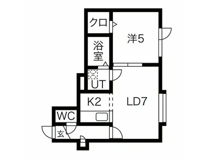 リープ・ブルーメIII(1LDK/3階)の間取り写真