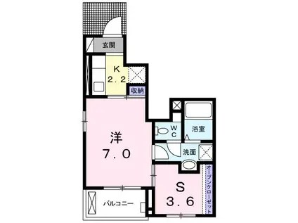 メゾン フローレンス(1SK/1階)の間取り写真