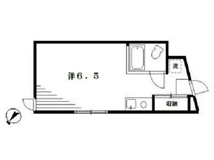 CASA KS(ワンルーム/4階)の間取り写真