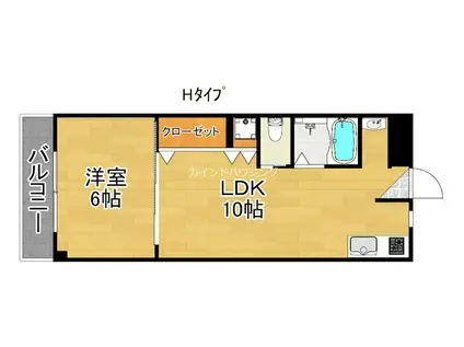 坂本マンション(1LDK/4階)の間取り写真