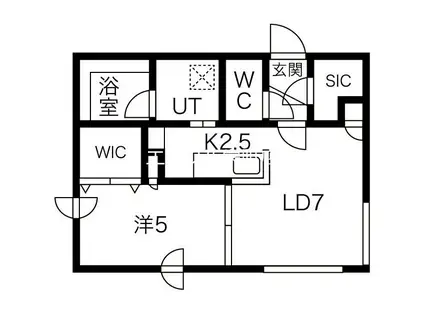 ALICE(1LDK/3階)の間取り写真