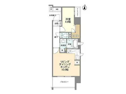 JP NOIE 阿佐ヶ谷(1LDK/3階)の間取り写真