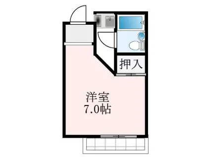 AZ12(ワンルーム/3階)の間取り写真