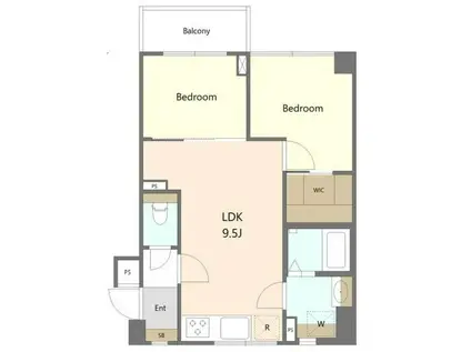 パティオ久が原(2LDK/2階)の間取り写真