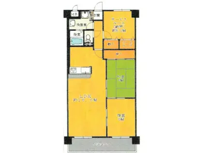 ベルアーバニティ平野(3LDK/2階)の間取り写真