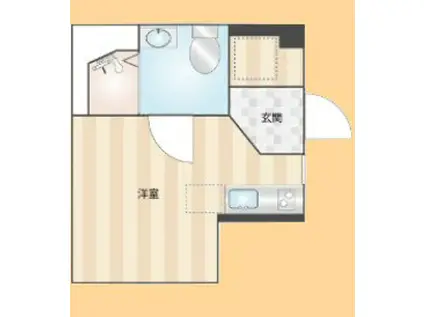 フェリーチェ中板橋(ワンルーム/1階)の間取り写真