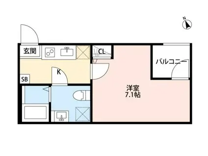 グランツ(1K/3階)の間取り写真
